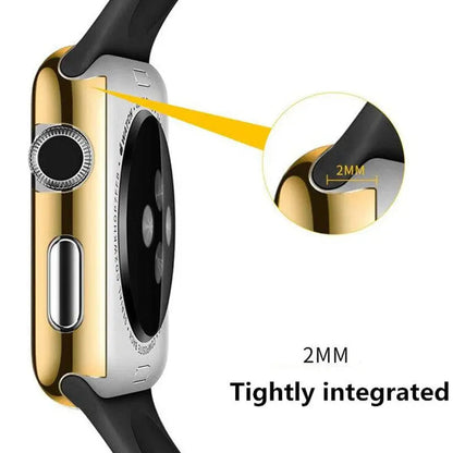Snap-On Shield for Apple Watch – Full-Edge Guard with Screen Film – 38mm to 44mm Series 1/2/3/4 – Five Finishes