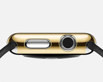 Snap-On Shield for Apple Watch – Full-Edge Guard with Screen Film – 38mm to 44mm Series 1/2/3/4 – Five Finishes