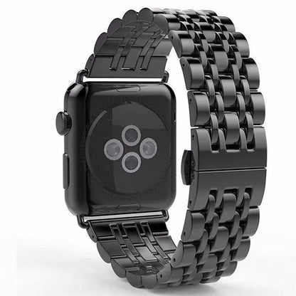 Premium Metal Three-Row Chain Watch Strap – 38mm–49mm Sizes, 4 Finishes – Compatible with Latest & Legacy Apple Watches