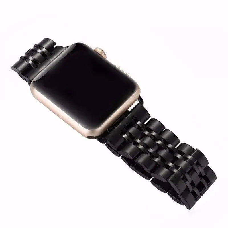 Premium Metal Three-Row Chain Watch Strap – 38mm–49mm Sizes, 4 Finishes – Compatible with Latest & Legacy Apple Watches