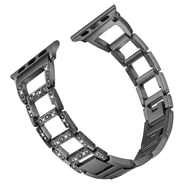 Elegant Bracelet Watch Strap for Apple Watch 38-49mm – Metal Link Band with Jewelry-Style Finish