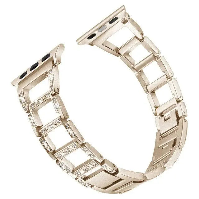 Elegant Bracelet Watch Strap for Apple Watch 38-49mm – Metal Link Band with Jewelry-Style Finish