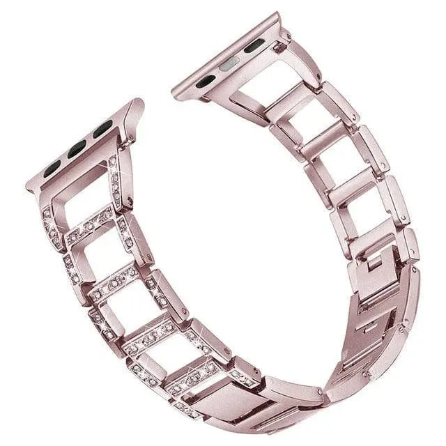 Elegant Bracelet Watch Strap for Apple Watch 38-49mm – Metal Link Band with Jewelry-Style Finish