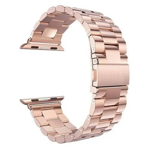 Precision Stainless Steel Link Bracelet for Apple Watch – 38mm to 49mm Connector Fit – Adjustable Wrist Band with Butterfly Clasp for