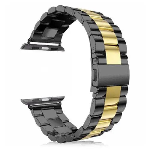 Precision Stainless Steel Link Bracelet for Apple Watch – 38mm to 49mm Connector Fit – Adjustable Wrist Band with Butterfly Clasp for