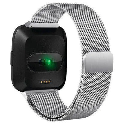 Milanese Loop Wristband for Fitbit Versa – Adjustable Stainless Steel Mesh Strap with Magnetic Closure