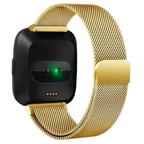 Milanese Loop Wristband for Fitbit Versa – Adjustable Stainless Steel Mesh Strap with Magnetic Closure