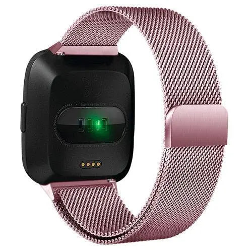 Milanese Loop Wristband for Fitbit Versa – Adjustable Stainless Steel Mesh Strap with Magnetic Closure