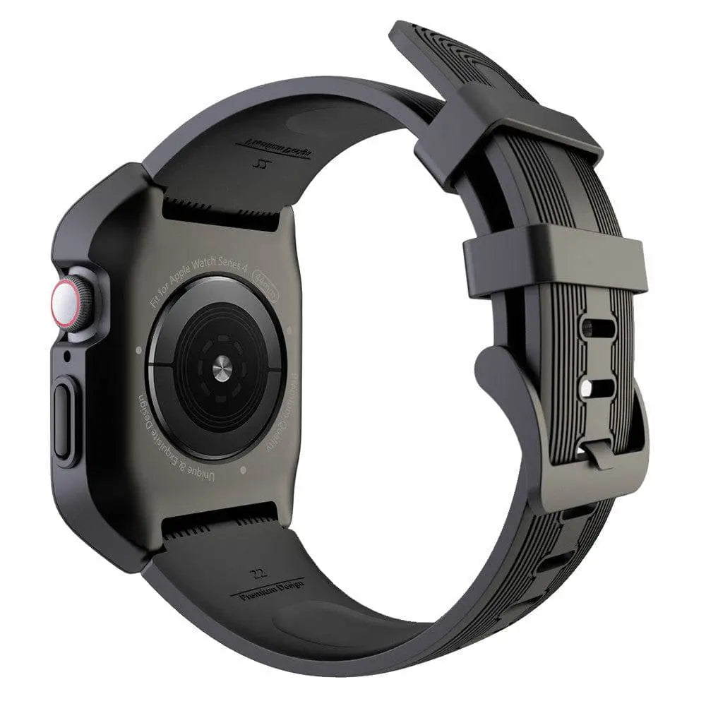 Rugged Protective Case & Band Set for 44mm Apple Watch Series 4/5 – Dual-Layer Defense with Sport Strap