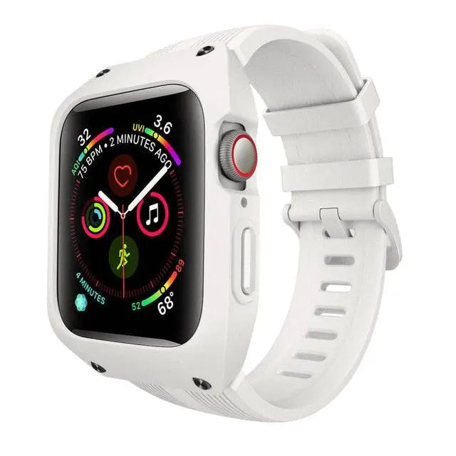 Rugged Protective Case & Band Set for 44mm Apple Watch Series 4/5 – Dual-Layer Defense with Sport Strap