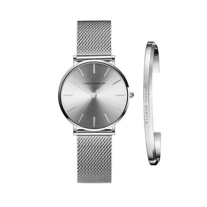 Women's Stainless Steel Wrist Watch with Adjustable Band – Elegant Analog Timepiece for Everyday Wear