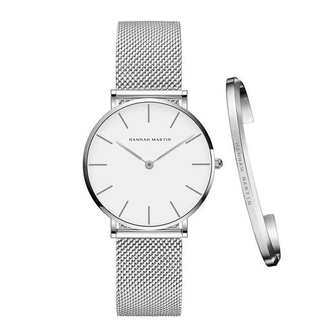 Women's Stainless Steel Wrist Watch with Adjustable Band – Elegant Analog Timepiece for Everyday Wear
