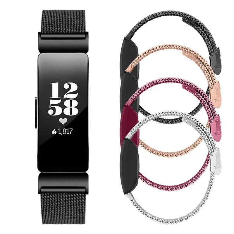 Wrist Strap for Fitbit Inspire HR – Stainless Steel Mesh Loop Replacement Band