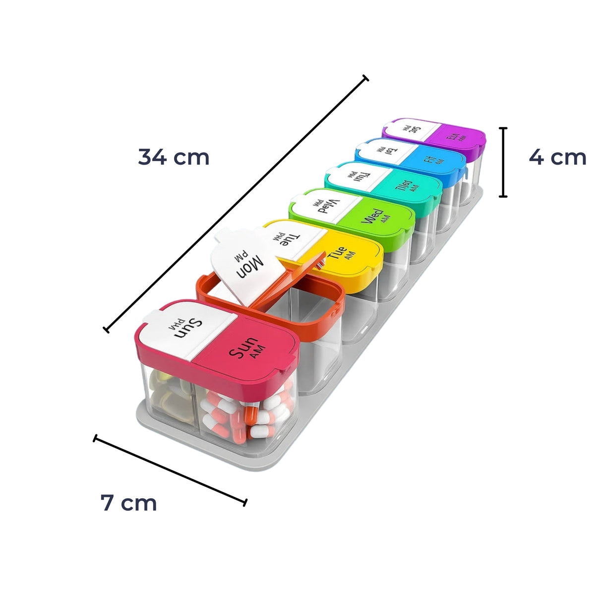 Large 7-Day Medication Organizer – Moisture-Proof Case for Seniors