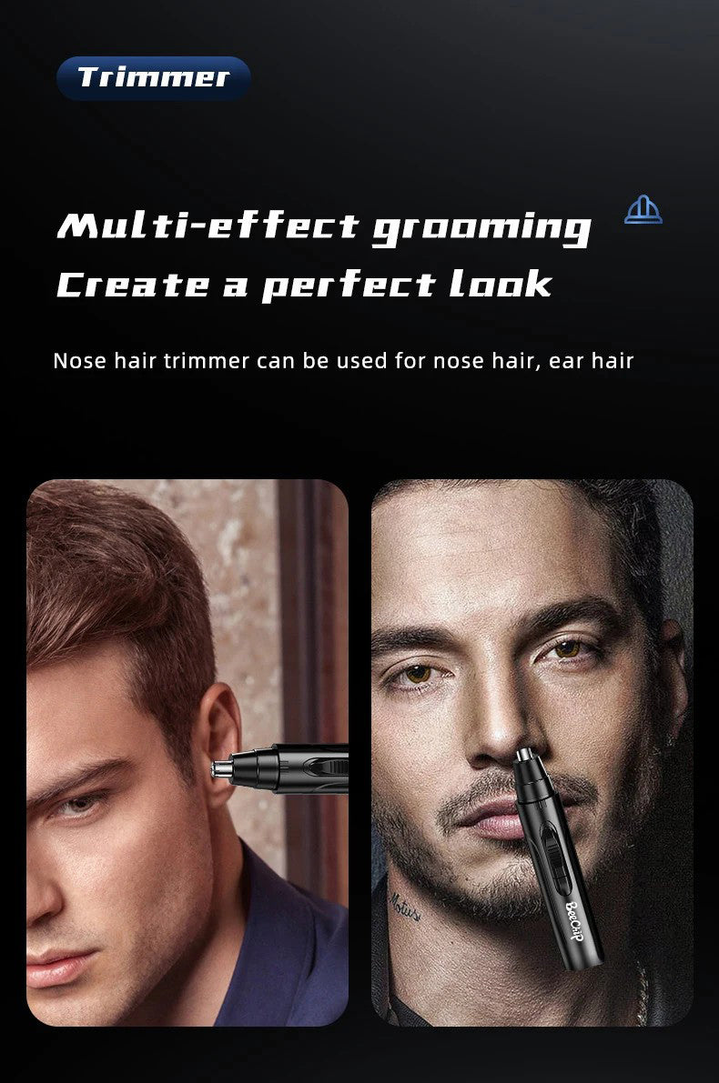 Rechargeable Electric Trimmer for Nose and Ears – Unisex Wet/Dry Grooming