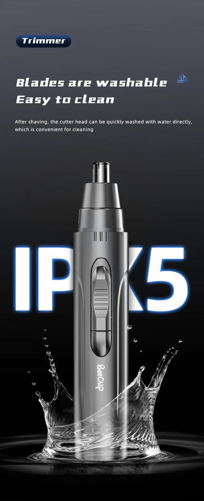 Rechargeable Electric Trimmer for Nose and Ears – Unisex Wet/Dry Grooming