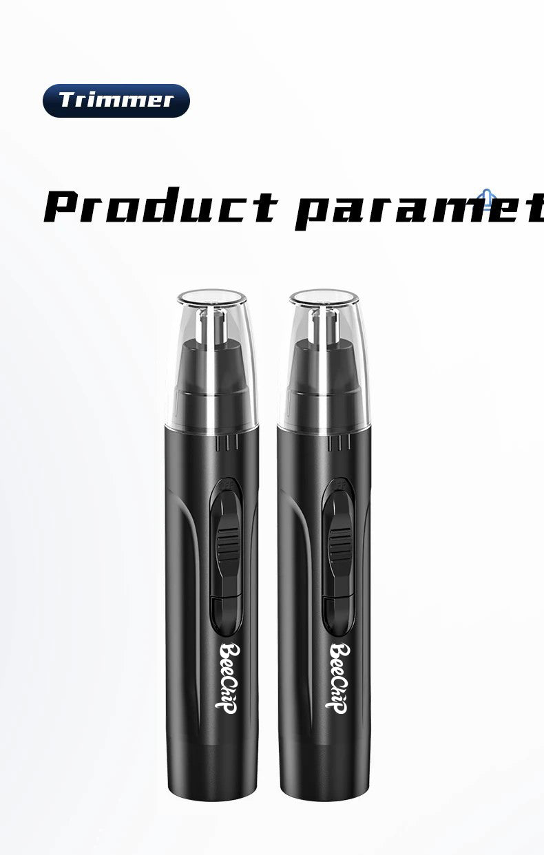 Cordless USB Rechargeable Facial Hair Trimmer for Nose and Ears with Stainless Steel Blades for Men and Women