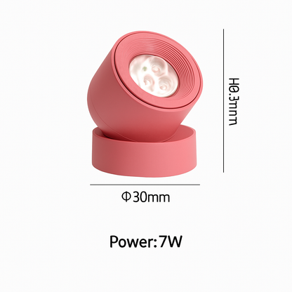 Adjustable Surface Mount LED Spotlight – 7W COB Ceiling Accent Light with 360° Rotation for Home & Commercial Use
