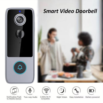 Wireless Smart Video Doorbell Camera with HD Recording and Two-Way Talk for Home Security