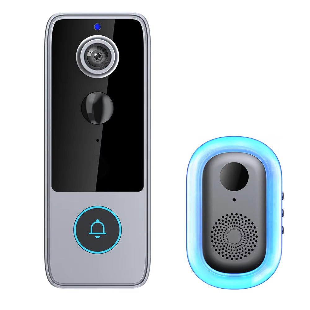 Wireless Video Doorbell with HD Camera, Motion Alerts & Night Vision – Rechargeable, Weather-Resistant, No Monthly Fees