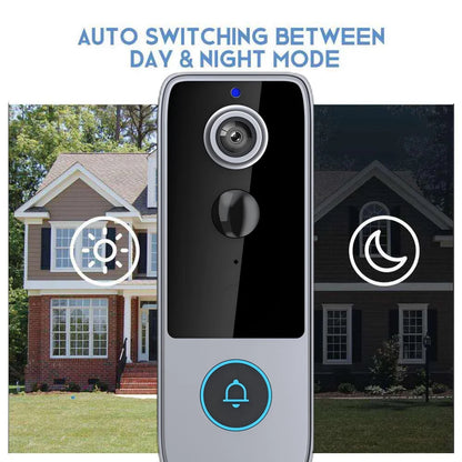 Smart Video Doorbell with HD Camera, Night Vision & Two-Way Audio – Wireless, Battery Powered, Weatherproof Security for Front Door &