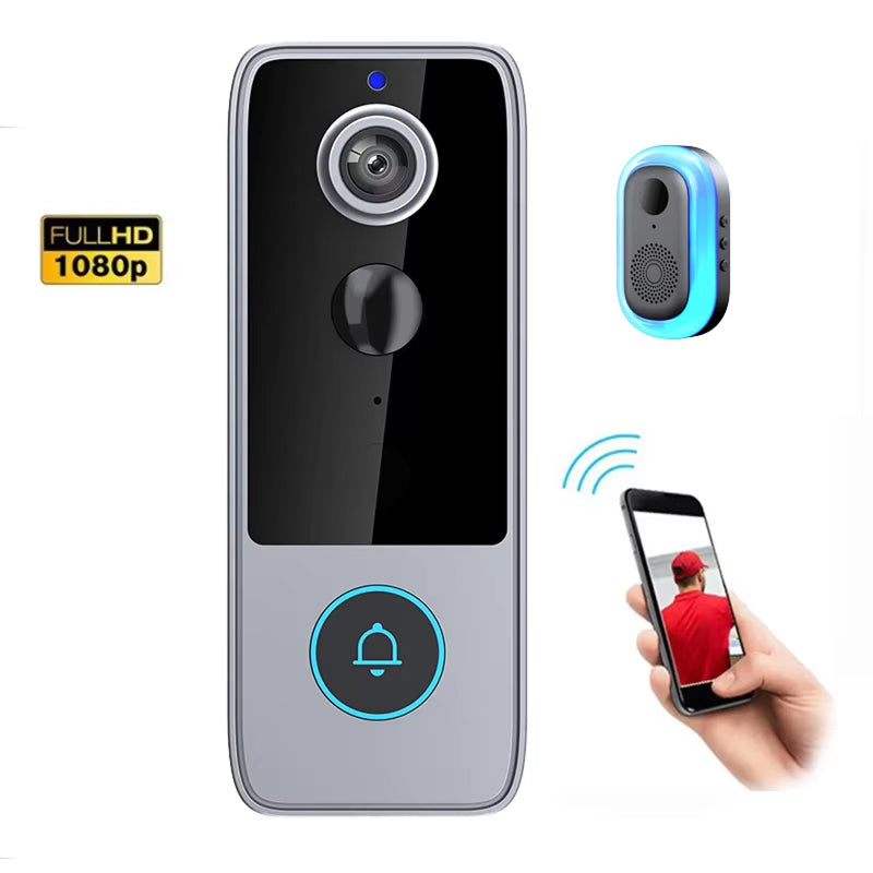 Smart Video Doorbell with HD Camera, Night Vision & Two-Way Audio – Wireless, Battery Powered, Weatherproof Security for Front Door &