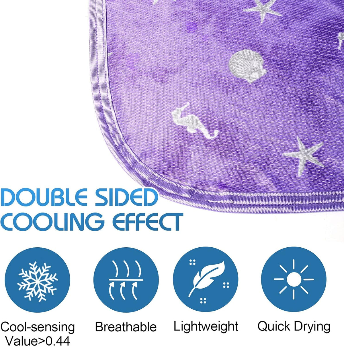 Coastal Comfort | Direct Cooling Throw Blanket with Double-Sided Effect | Lightweight & Breathable for Hot Sleepers