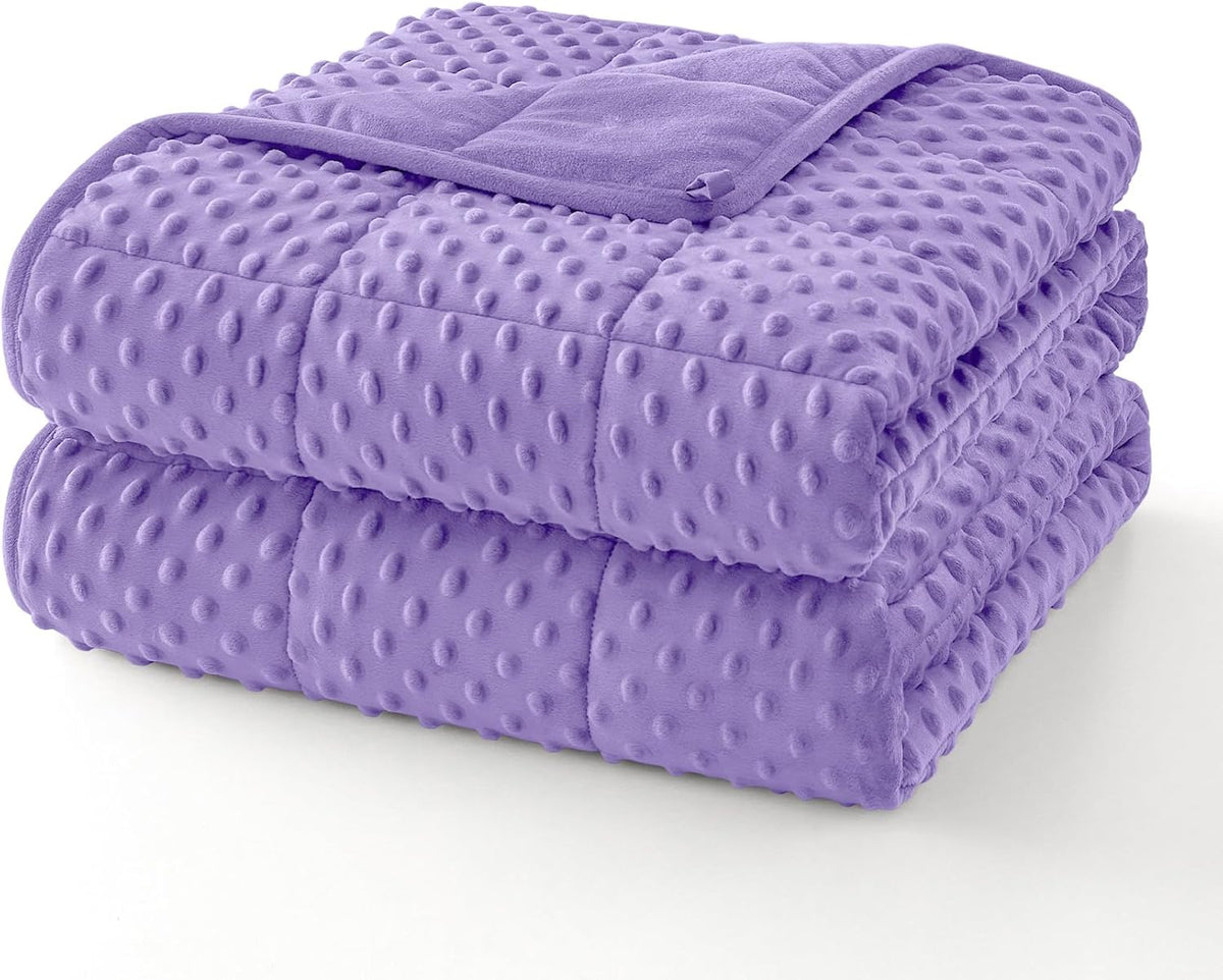 Cozy Comfort | Dots Weighted Blanket with Cooling Microfiber | All-Season Softness for Ultimate Relaxation