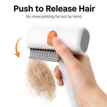 Ortekor Self-Cleaning Pet Grooming & Dematting Brush for Cats & Dogs - At-Home Deshedding Comb for Loose Fur, Tangles & Couch Hair