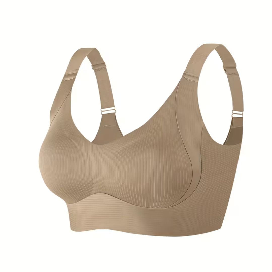 Wireless Push-Up Bra with Removable Padding for Women - Comfort Lift Everyday V-Neck Shaping Bralette for Active & Casual Wear