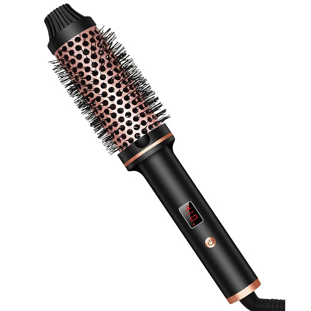 3-in-1 Heated Styling Brush with Ionic Technology for Smooth, Frizz-Free Hair – Fast Heat, 9 Temperature Levels – Multi-Function Curling &