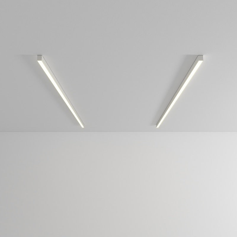 Linear LED Flush Mount Light 47-Inch Contemporary Aluminum Fixture Bedroom Hallway Kitchen Bar Overhead Lighting Slim Profile Low Profile Bl