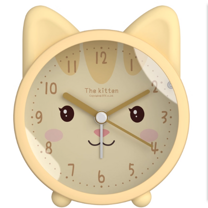 Silent Alarm Clock for Kids Bedroom with Bunny Design & Night Light
