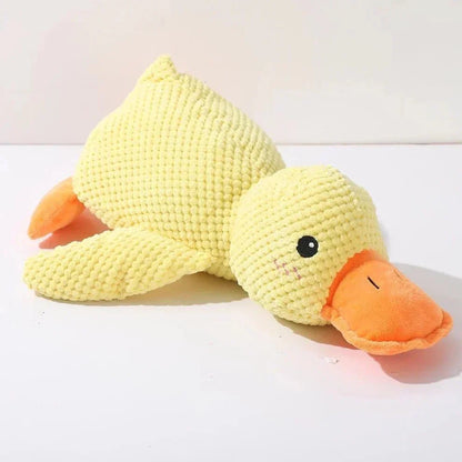 Squeaky Duck Plush Chew Toy for Dogs with Realistic Quack Sound for Small Medium Large Breeds Indoor Tug Play Fetch Teething Relief Companio