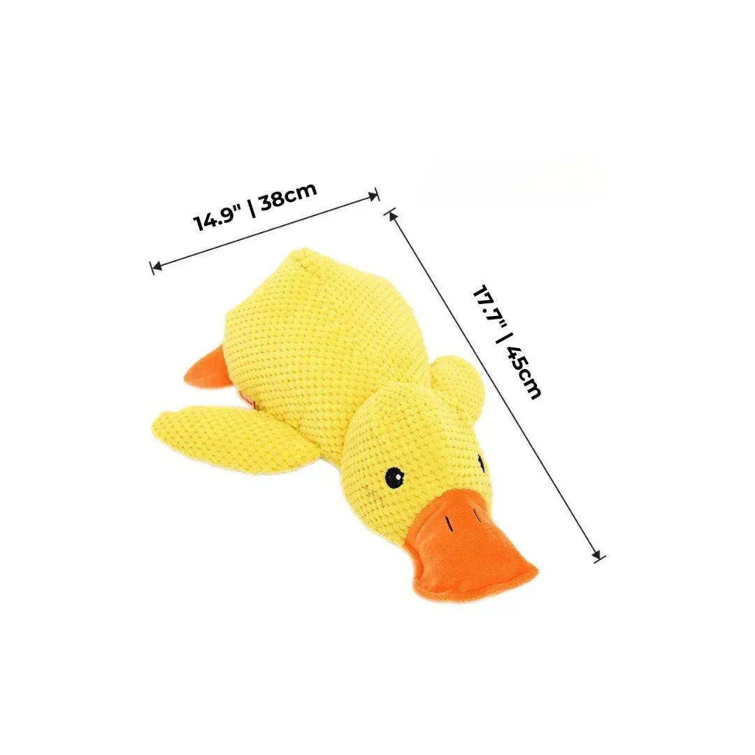 Squeaky Duck Plush Chew Toy for Dogs with Realistic Quack Sound for Small Medium Large Breeds Indoor Tug Play Fetch Teething Relief Companio
