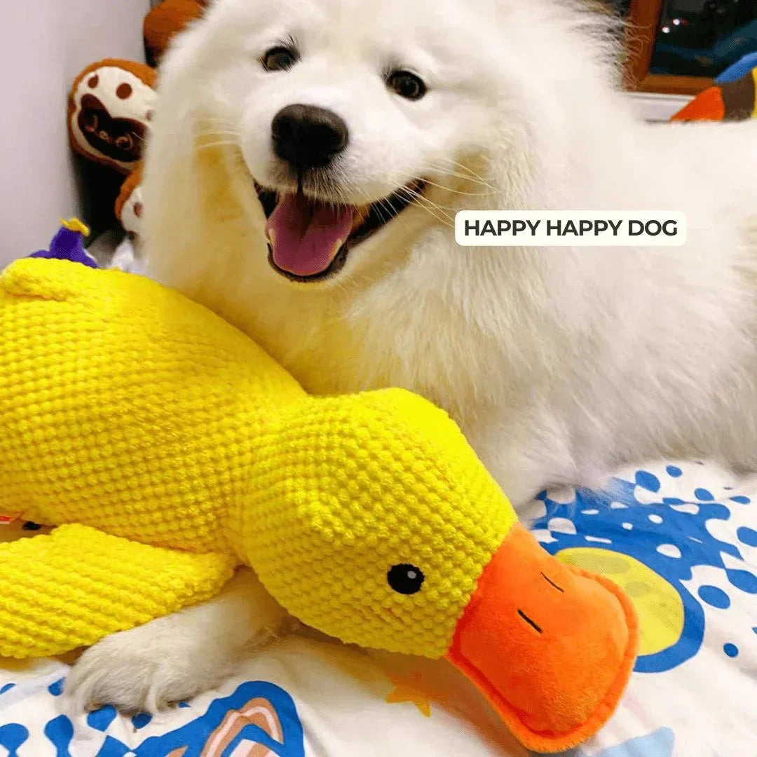 Squeaky Duck Plush Chew Toy for Dogs with Realistic Quack Sound for Small Medium Large Breeds Indoor Tug Play Fetch Teething Relief Companio