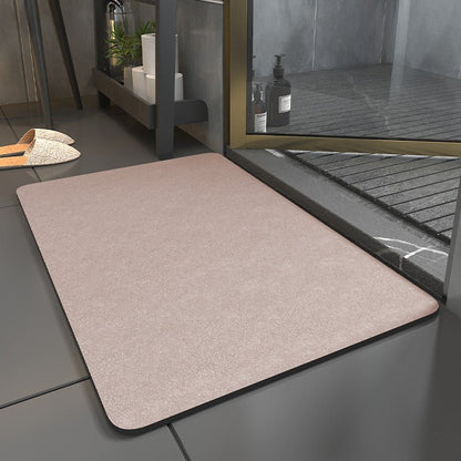 Non-Slip Bathroom Mat Quick-Dry Microfiber Shower Rug Dark Gray Light Pink Blue Green for Tub Bath Floor