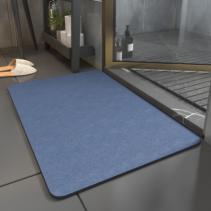 Non-Slip Bathroom Mat Quick-Dry Microfiber Shower Rug Dark Gray Light Pink Blue Green for Tub Bath Floor