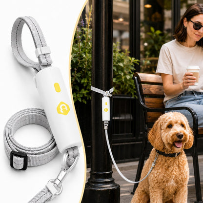 Ortekor Quick-Tether Dog Leash for Cafes, Patios & Parks - Keep Your Dog Close Hands-Free