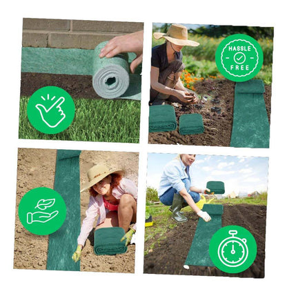 Biodegradable Lawn Repair Mat with Pre-Seeded Grass & Fertilizer for Bare Spots, Patchy Yards, Garden Restoration
