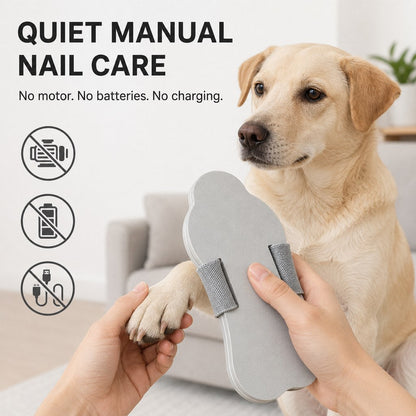 Ortekor Quiet Handheld Pet Nail File Board for At-Home Dog & Cat Nail Care - Blade-Free, No Charging