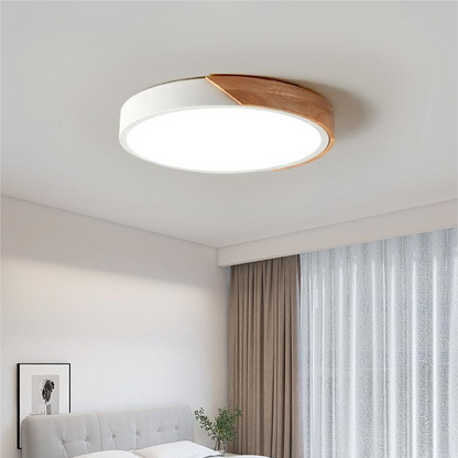 Lumoria – Circular Wooden LED Ceiling Light - Scandinavian light
