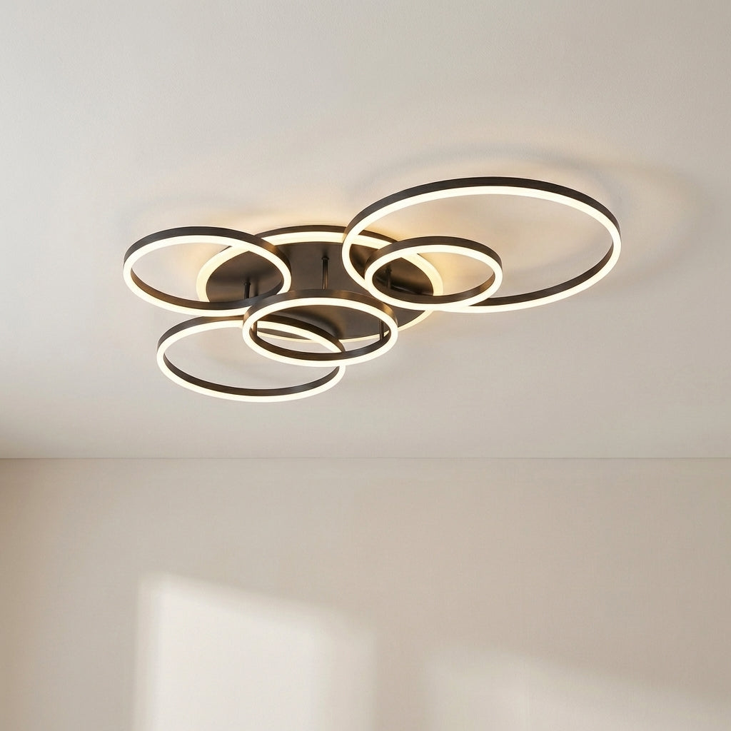 Modern Multi-Light Ceiling Pendant – Adjustable Height LED Chandelier for Dining Room, Bedroom, Reading Nook – Iron & Aluminum Fixture
