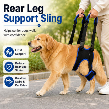 Ortekor Rear Leg Support Sling for Dogs - Lift Assist Harness for Senior Dogs on Stairs, Cars & Daily Walks