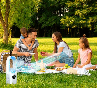 Personal Desktop Evaporative Cooler USB Powered 12 inch Portable 6-Speed Fan with Remote Control for Bedroom Office Dorm Room Small Space Co