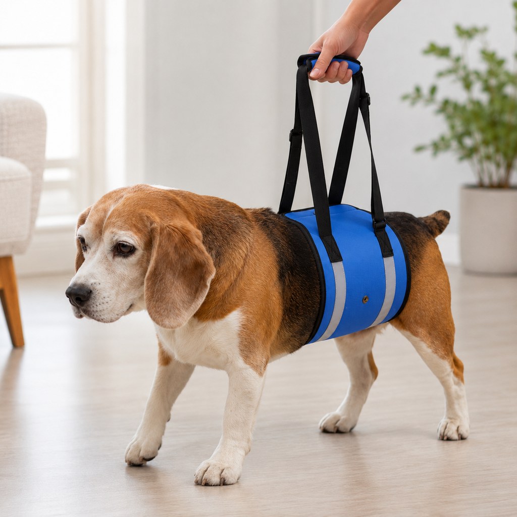 Ortekor Reflective Dog Lift Support Sling - Belly Assist for Dogs with Limited Mobility on Stairs, Walks & Car Entry