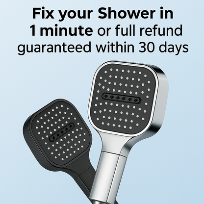 Handheld Showerhead with Filtration System 3 Spray Modes ABS Adjustable Jet Rainfall Massage for Low Pressure Bathrooms Quick Install