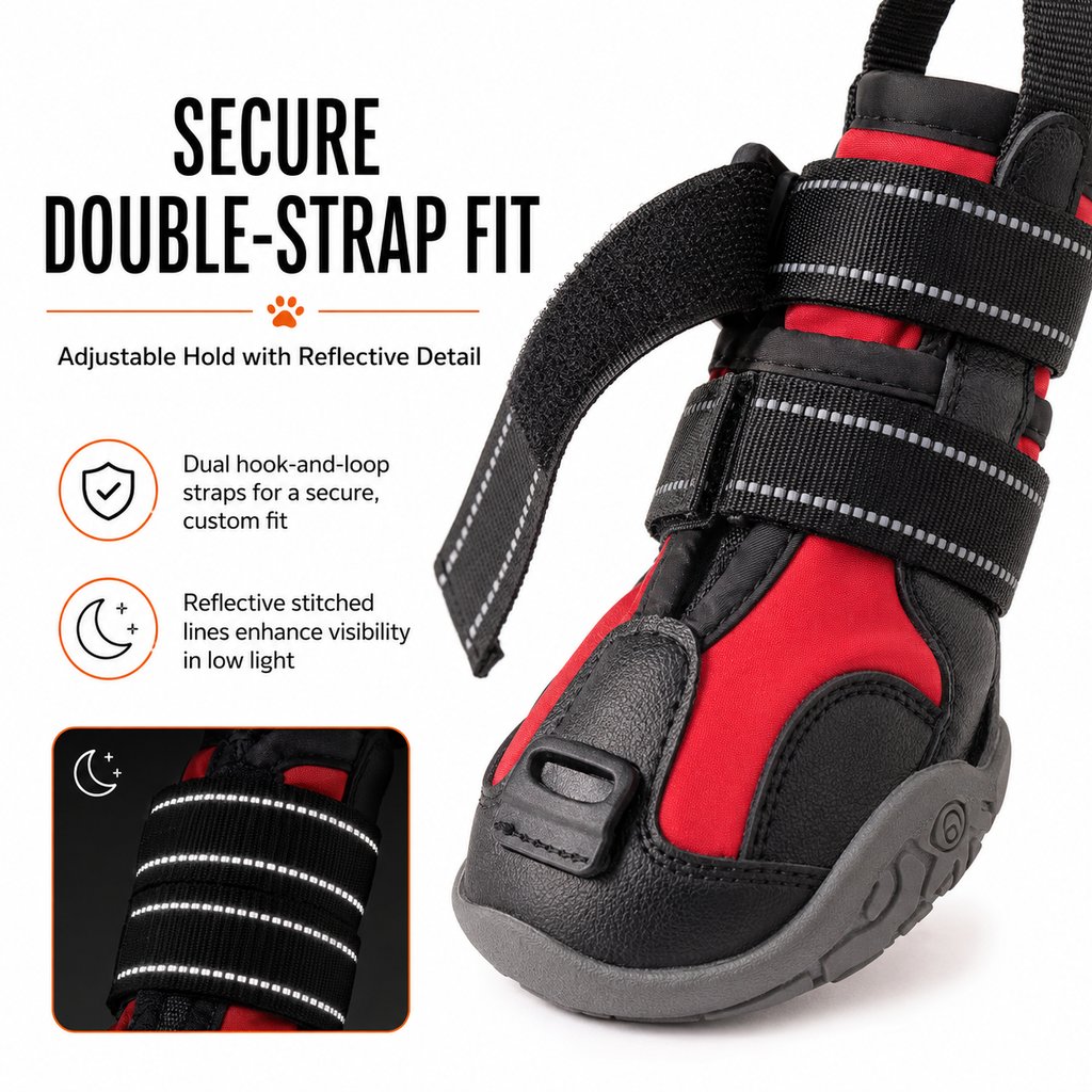 Ortekor Adjustable Tension-Dial Dog Paw-Lift Support Boots – For Indoor Floors & Outdoor Walks, Paw Dragging & Scuffing Support