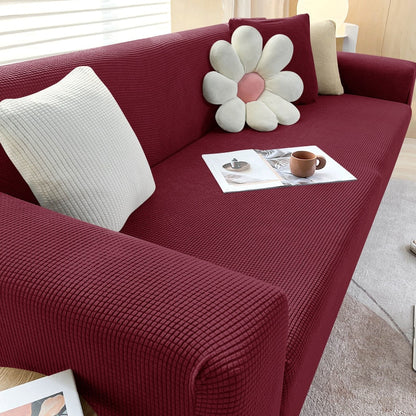 Stretch Sofa Cover Slipcover with Non-Slip Foam Strips for Living Room Furniture Protection