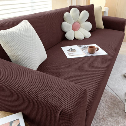 Stretch Sofa Cover Slipcover with Non-Slip Foam Strips for Living Room Furniture Protection